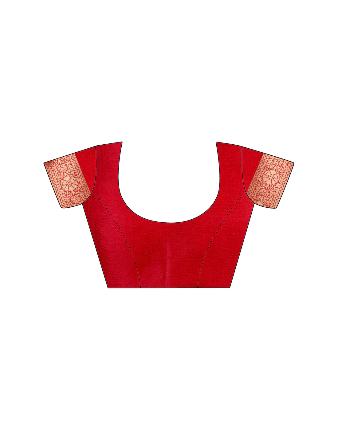 Red Banarasi Silk Saree for Women | Traditional Wedding Wear Saree with Golden Zari Work