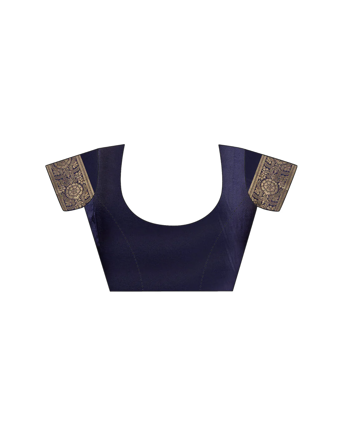 AXONIT Jacquard Saree for Women | Navy Blue Jacquard Saree with Golden Zari Work | Design A234 | Soft Elegant Saree