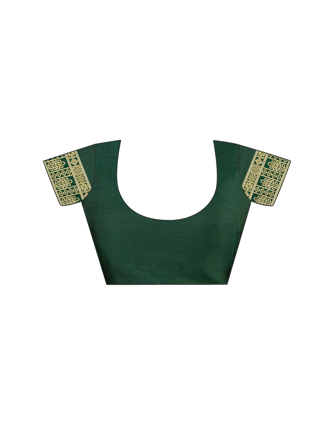 Bottle Green Jacquard Saree for Women with Golden Zari Weaving | Premium Festive, Wedding & Party Wear Saree with Unstitched Blouse Piece