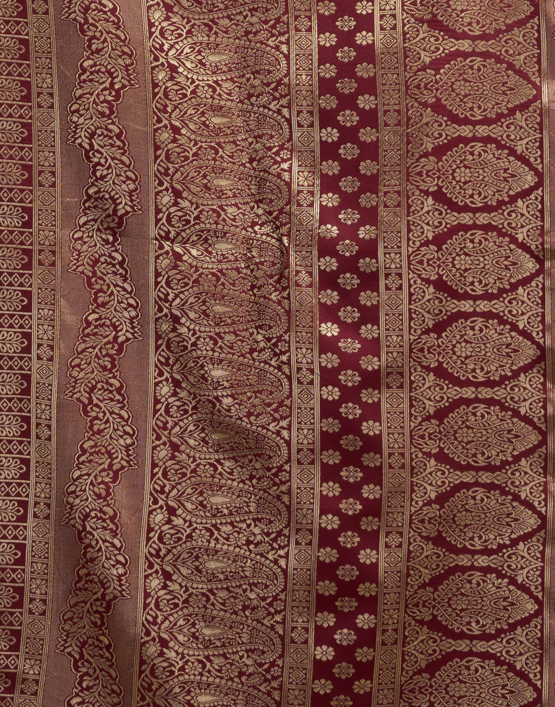 Maroon Jacquard Saree for Women with Golden Zari Weaving | Premium Festive, Wedding & Party Wear Saree with Unstitched Blouse Piece