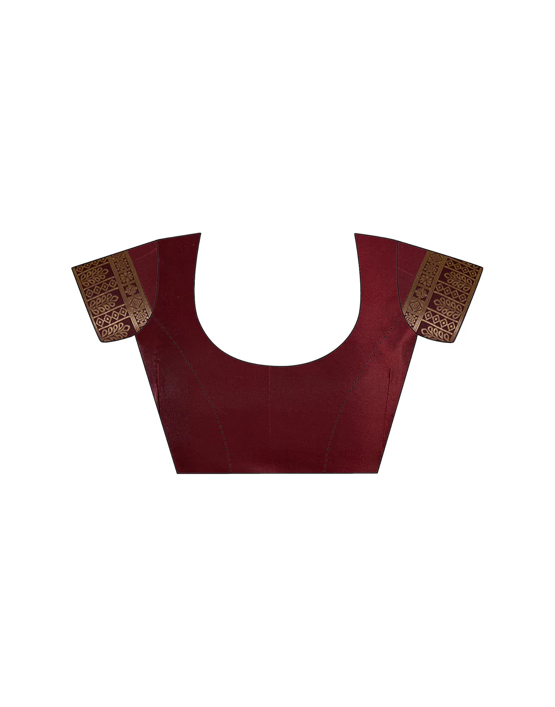 Maroon Jacquard Saree for Women with Golden Zari Weaving | Premium Festive, Wedding & Party Wear Saree with Unstitched Blouse Piece