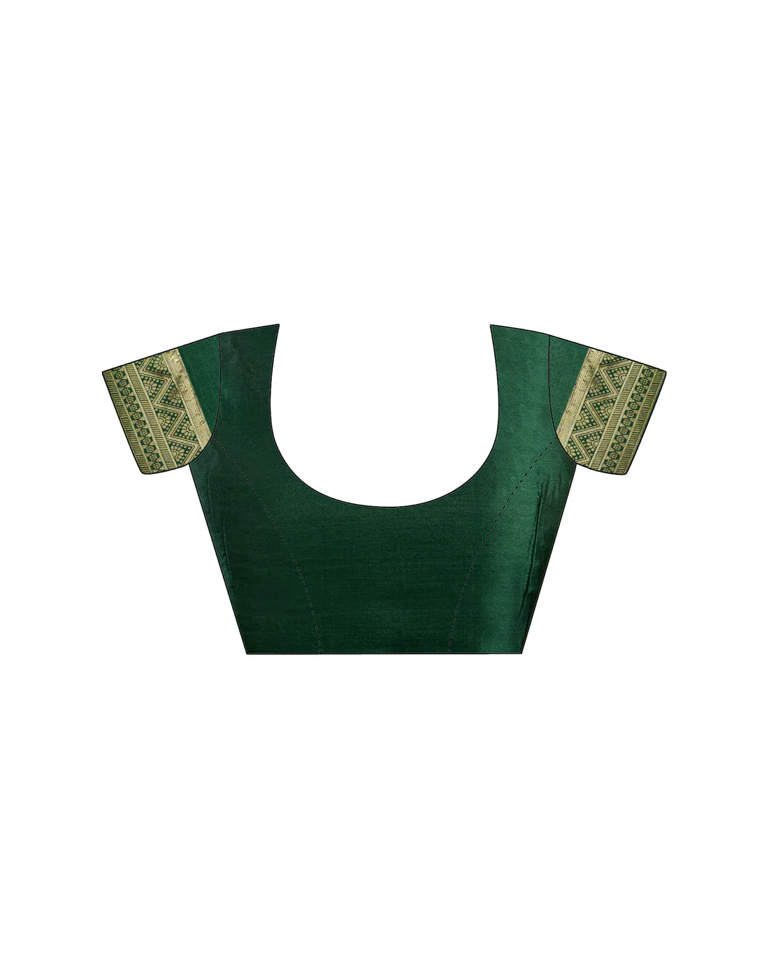 Women's Bottle Green Jacquard Saree | Traditional Zari Weaving | Festive & Wedding Wear