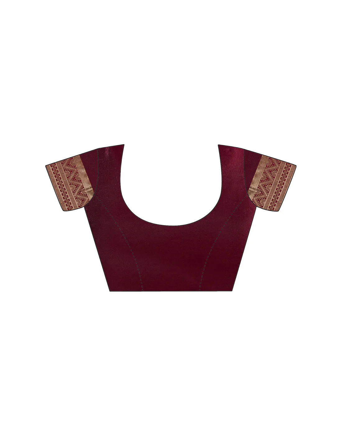 Maroon Jacquard Saree for Women with Golden Zari Weaving | Premium Festive, Wedding & Party Wear Saree with Unstitched Blouse Piece