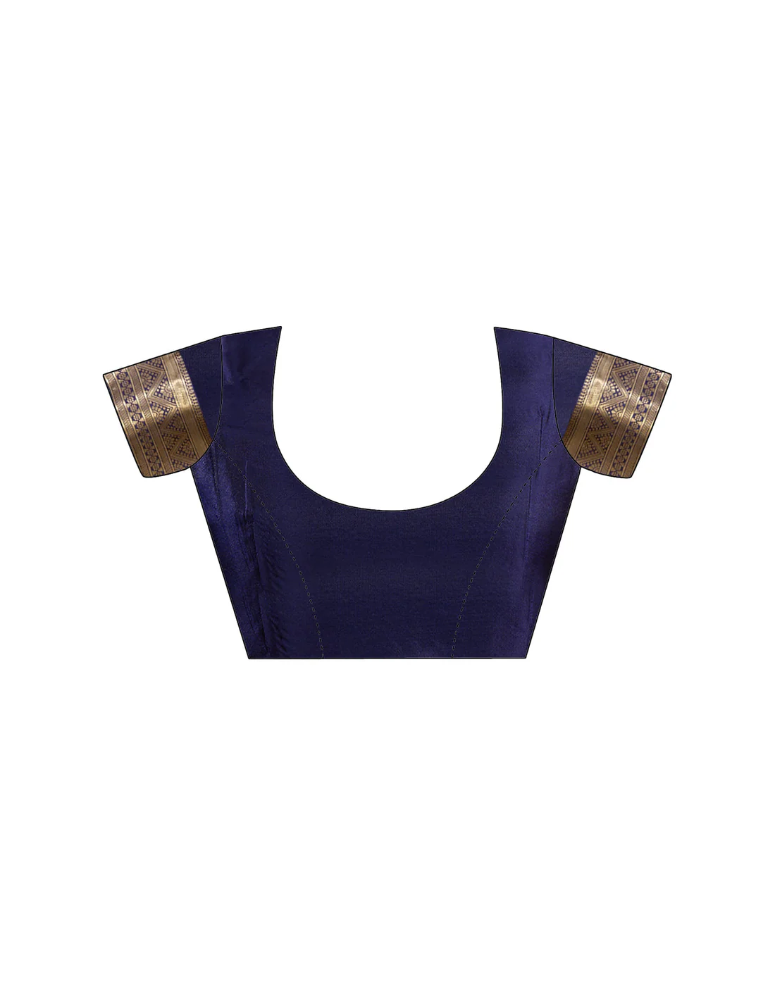 Navy Blue Jacquard Saree for Women with Golden Zari Weaving | Premium Festive, Wedding & Party Wear Saree with Unstitched Blouse Piece