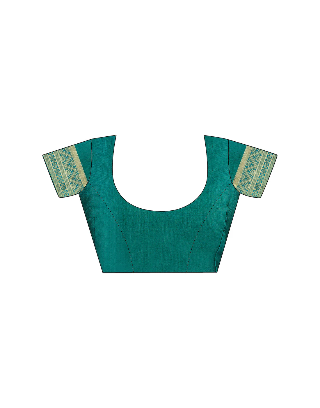 Teal Green Jacquard Saree for Women with Golden Zari Weaving | Premium Festive, Wedding & Party Wear Saree with Unstitched Blouse Piece