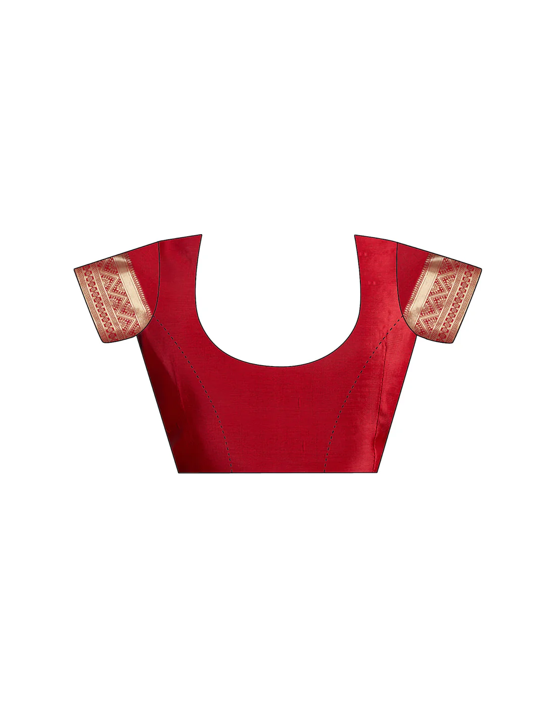 Red Jacquard Saree for Women with Golden Zari Weaving | Premium Festive, Wedding & Party Wear Saree with Unstitched Blouse Piece