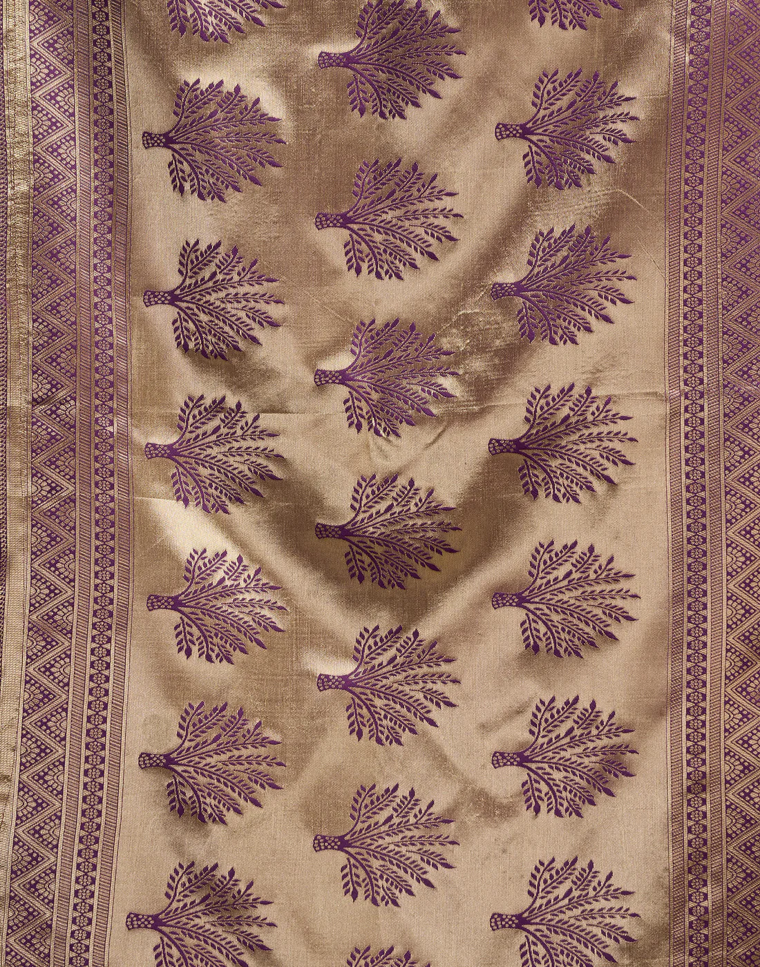 Wine Jacquard Saree for Women with Golden Zari Weaving | Premium Festive, Wedding & Party Wear Saree with Unstitched Blouse Piece