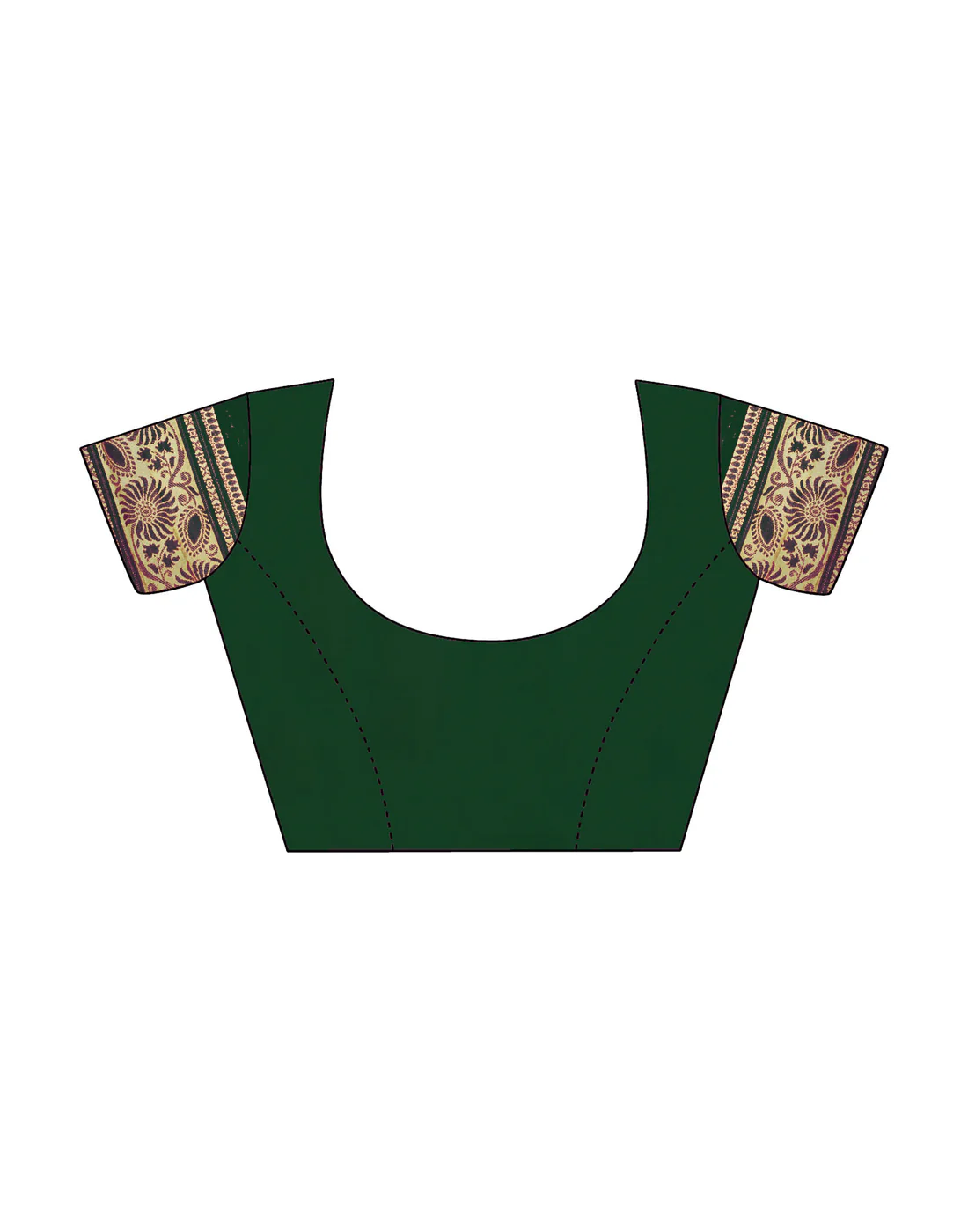 Bottle Green Jacquard Silk Saree for Women with Heavy Golden Zari Weaving | Premium Wedding, Festive & Traditional Wear Saree with Unstitched Blouse Piece