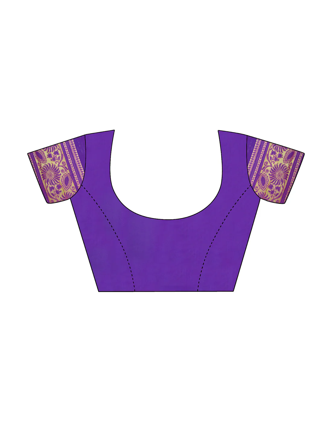 Violet Jacquard Silk Saree for Women with Golden Zari Weaving | Premium Wedding, Festive & Traditional Wear Saree with Unstitched Blouse Piece