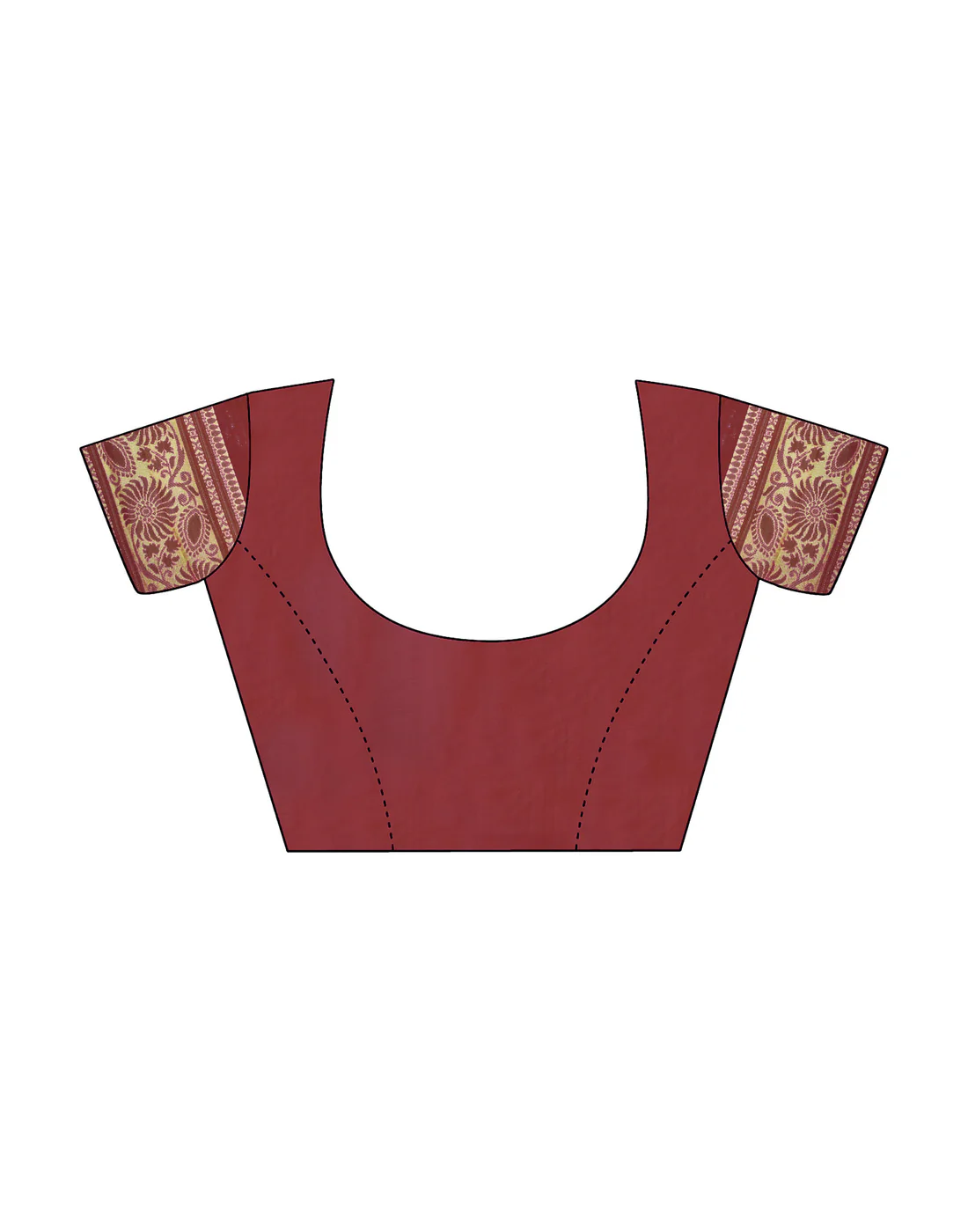 Maroon Jacquard Silk Saree for Women with Heavy Golden Zari Weaving | Premium Wedding, Festive & Traditional Wear Saree with Unstitched Blouse Piece