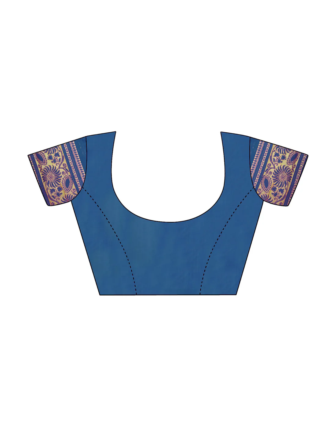 Morpinch Jacquard Silk Saree for Women with Heavy Golden Zari Weaving | Peacock Blue Wedding, Festive & Traditional Wear Saree with Unstitched Blouse Piece