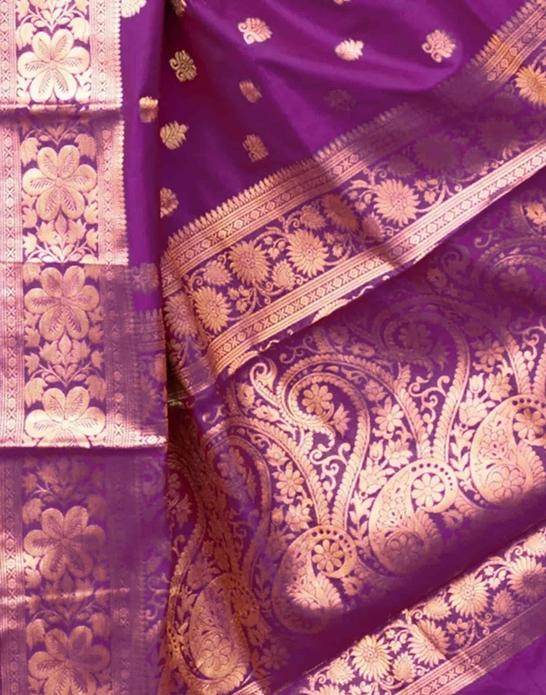 Magenta Wine Jacquard Silk Saree for Women with Golden Zari Weaving | Premium Wedding, Festive & Traditional Wear Saree with Unstitched Blouse Piece