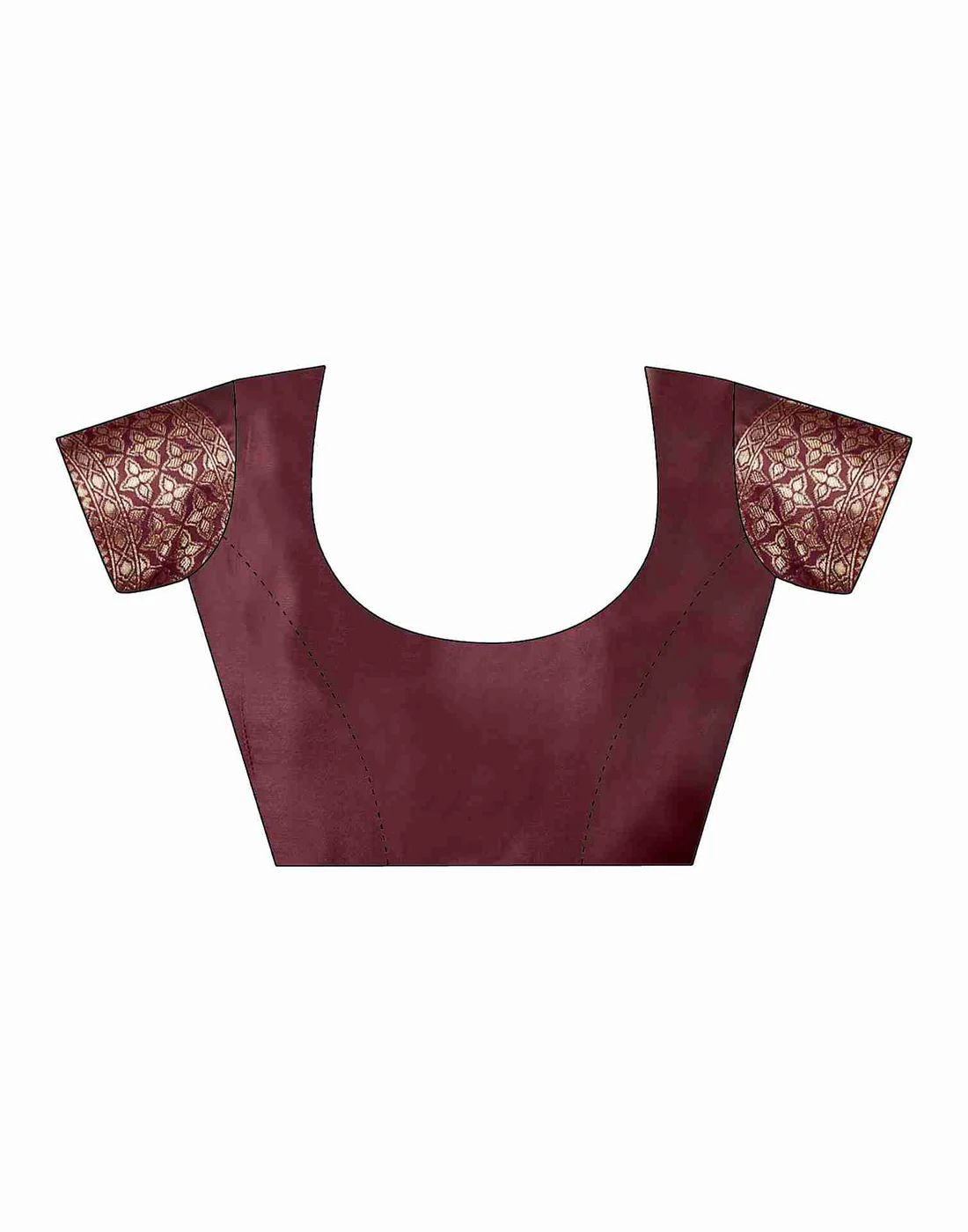 Maroon Jacquard Saree for Women with Golden Zari Butti Weaving | Premium Wedding, Festive & Traditional Wear Saree with Unstitched Blouse Piece