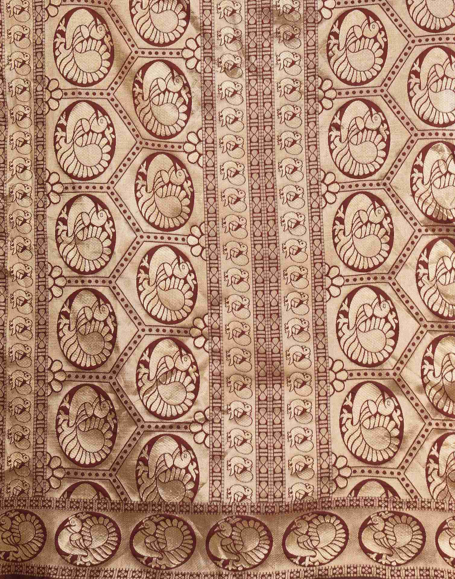 Royal Maroon Jacquard Saree for Women with Golden Zari Weaving | Premium Wedding, Festive & Traditional Wear Saree with Unstitched Blouse Piece