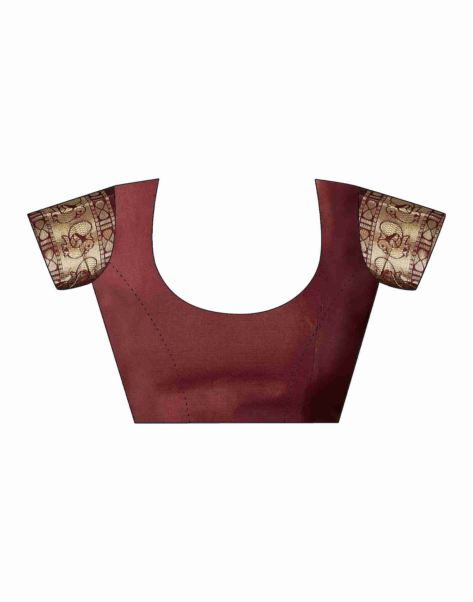 Royal Maroon Jacquard Saree for Women with Golden Zari Weaving | Premium Wedding, Festive & Traditional Wear Saree with Unstitched Blouse Piece